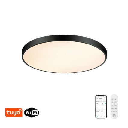Immax NEO 07313L - LED hämardatav laevalgusti SEMPLICI LED/96W/230V, läbimõõt 80 cm, Tuya Wi-Fi, musta värvi + kaugjuhtimispult