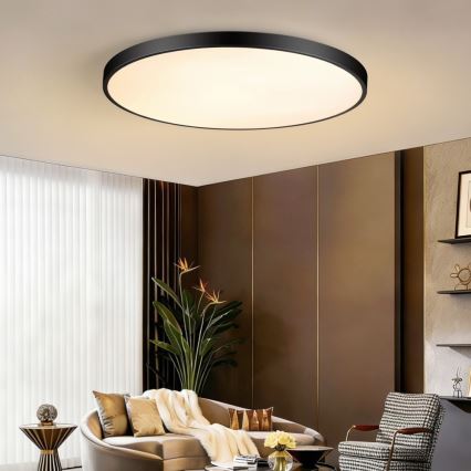 Immax NEO 07314L - LED-hämardatav laelamp SEMPLICI LED/128W/230V, läbimõõt 100 cm, Wi-Fi Tuya, must + kaugjuhtimispult