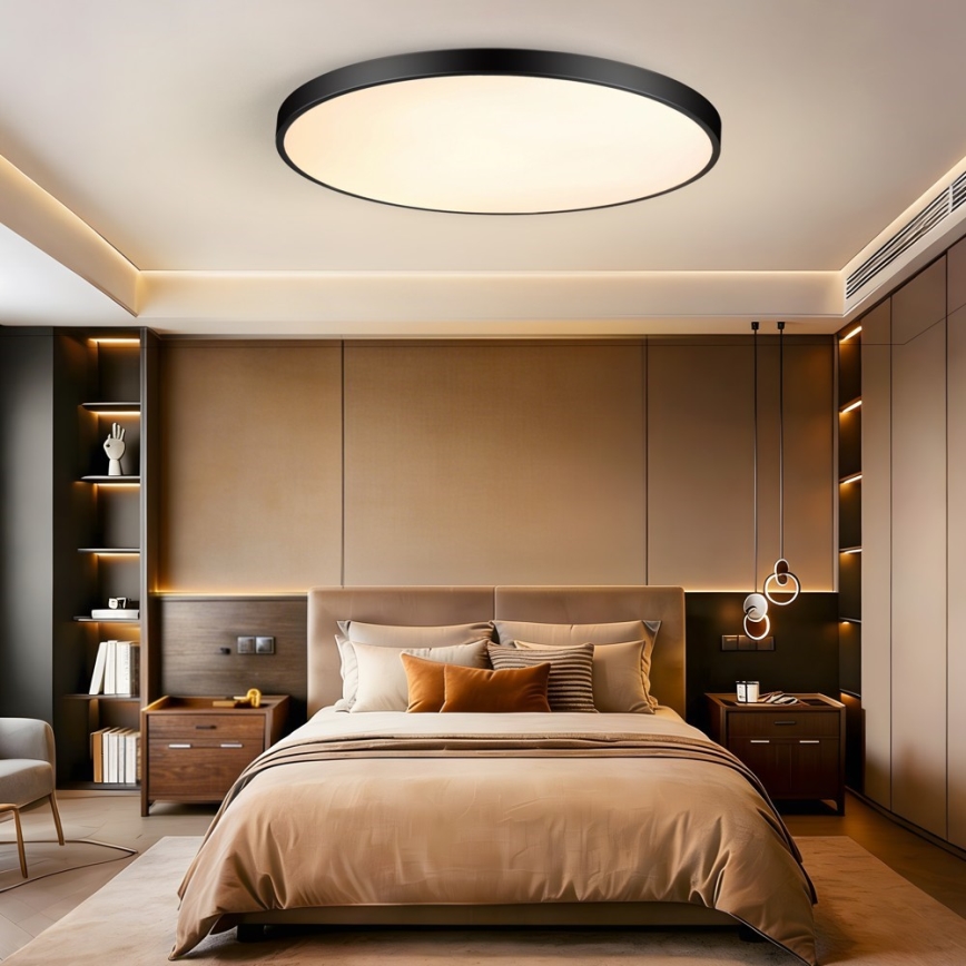 Immax NEO 07314L - LED-hämardatav laelamp SEMPLICI LED/128W/230V, läbimõõt 100 cm, Wi-Fi Tuya, must + kaugjuhtimispult