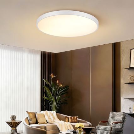 Immax NEO 07315L - LED hämardatav laelamp SEMPLICI LED/96W/230V läbimõõt 80 cm Wi-Fi Tuya valge + kaugjuhtimispult