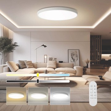 Immax NEO 07316L - Hämardatav LED laelamp SEMPLICI LED/128W/230V läbimõõt 100 cm Wi-Fi Tuya valge + kaugjuhtimispult