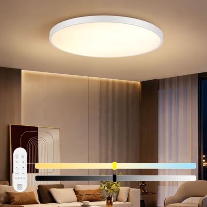 Immax NEO 07316L - Hämardatav LED laelamp SEMPLICI LED/128W/230V läbimõõt 100 cm Wi-Fi Tuya valge + kaugjuhtimispult