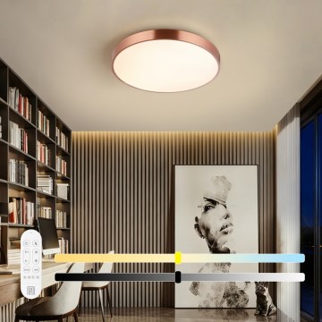 Immax NEO 07321L - LED hämardatav laelamp NEO LITE SEMPLICI LED/36W/230V läbimõõt 40 cm Tuya roosakuldne + kaugjuhtimispult