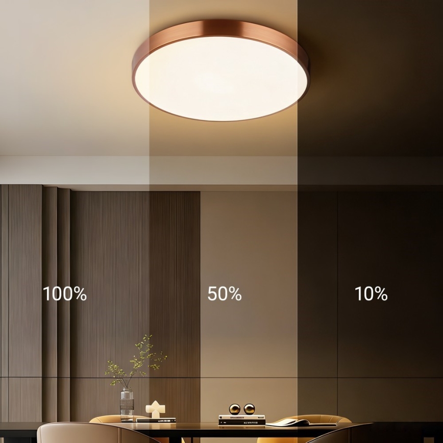 Immax NEO 07321L - LED hämardatav laelamp NEO LITE SEMPLICI LED/36W/230V läbimõõt 40 cm vaskne + kaugjuhtimispult