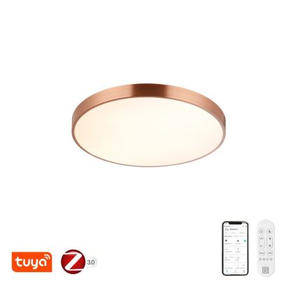 Immax NEO 07322L - hämardatav LED-laevalgusti NEO LITE SEMPLICI LED/60W/230V läbimõõt 60 cm Tuya roosakuldne + kaugjuhtimispult