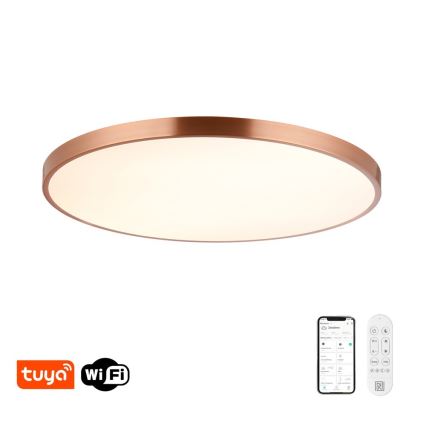Immax NEO 07324L - LED-hämardatav laelamp SEMPLICI LED/128W/230V läbimõõt 100 cm Wi-Fi Tuya kuldne + kaugjuhtimispult