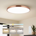 Immax NEO 07324L - LED-hämardatav laelamp SEMPLICI LED/128W/230V läbimõõt 100 cm Wi-Fi Tuya kuldne + kaugjuhtimispult