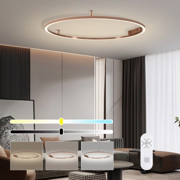 Immax NEO 07325-120C - LED hämardatav laelamp FINO LED/72W/230V 120 cm Tuya roosakuldne + kaugjuhtimispult
