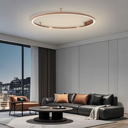 Immax NEO 07325-120C - LED hämardatav laelamp FINO LED/72W/230V 120 cm Tuya roosakuldne + kaugjuhtimispult