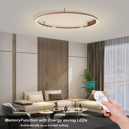Immax NEO 07326-80C - Hämardatav LED-laelamp FINO LED/55W/230V 80 cm Tuya roosakuldne + kaugjuhtimispult