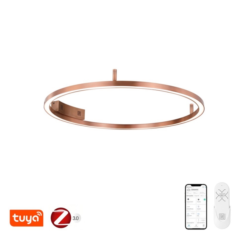 Immax NEO 07326-80C - FINO LED hämardatav laelamp, 55 W, 230 V, 80 cm, Tuya, roosakuldne, koos kaugjuhtimispuldiga