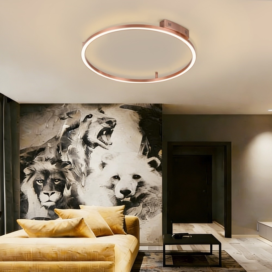 Immax NEO 07326-80C - FINO LED hämardatav laelamp, 55 W, 230 V, 80 cm, Tuya, roosakuldne, koos kaugjuhtimispuldiga