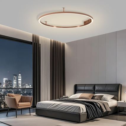 Immax NEO 07326-80C - FINO LED hämardatav laelamp, 55 W, 230 V, 80 cm, Tuya, roosakuldne, koos kaugjuhtimispuldiga