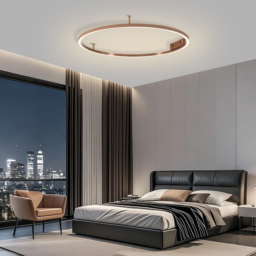 Immax NEO 07326-80C - FINO LED hämardatav laelamp, 55 W, 230 V, 80 cm, Tuya, roosakuldne, koos kaugjuhtimispuldiga