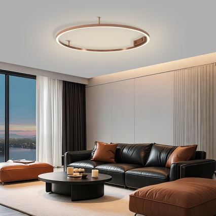 Immax NEO 07326-80C - FINO LED hämardatav laelamp, 55 W, 230 V, 80 cm, Tuya, roosakuldne, koos kaugjuhtimispuldiga