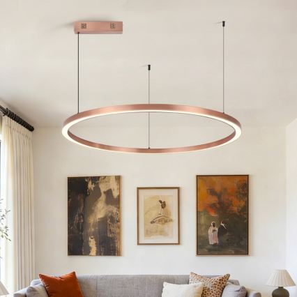 Immax NEO 07327L - LED-hämardatav lühter kaablil FINO LED/55W/230V 80 cm Tuya roosakuldne + kaugjuhtimispult