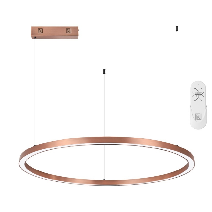 Immax NEO 07327L - LED-hämardatav lühter kaablil FINO LED/55W/230V 80 cm roosakuldne Tuya + kaugjuhtimispult
