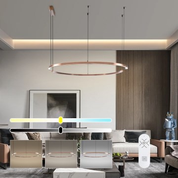 Immax NEO 07328L - FINO LED hämardatav riputuslühter kaabliga LED/72W/230V 120 cm Tuya roosakuld + kaugjuhtimispult