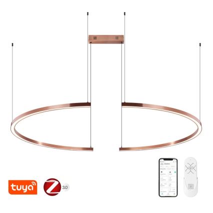 Immax NEO 07328L - FINO hämardatav LED-ripats riputuskaabliga LED/72W/230V 120 cm roosakuldne Tuya + kaugjuhtimispult