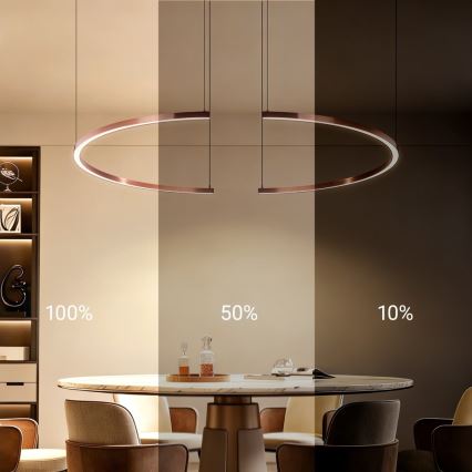 Immax NEO 07328L - FINO hämardatav LED-ripats riputuskaabliga LED/72W/230V 120 cm roosakuldne Tuya + kaugjuhtimispult