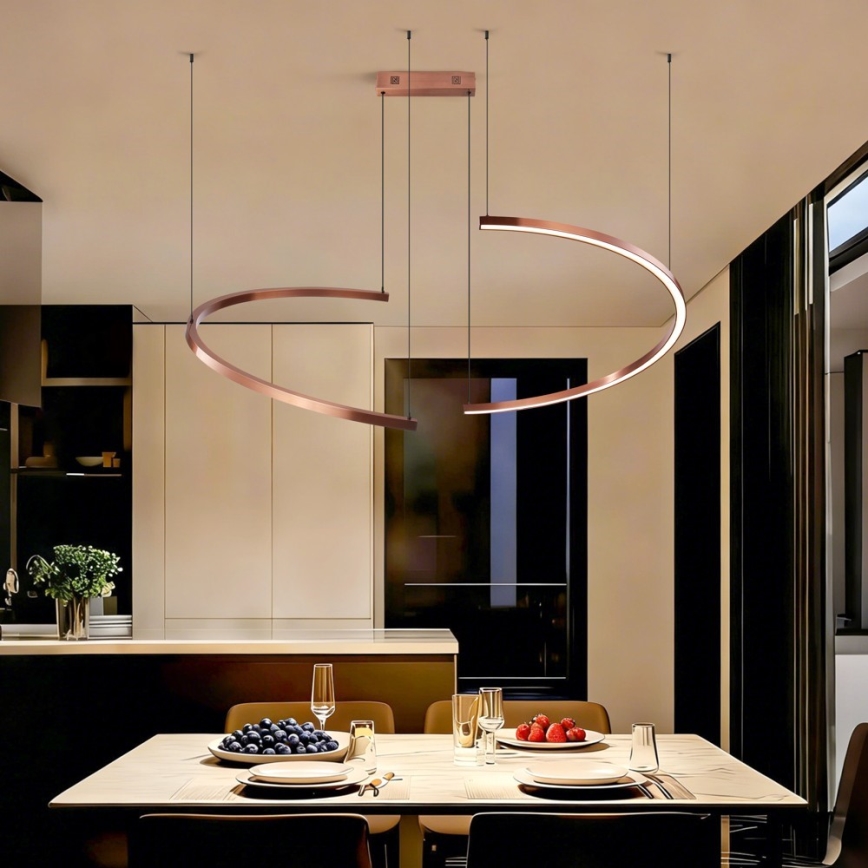 Immax NEO 07328L - FINO hämardatav LED-ripats riputuskaabliga LED/72W/230V 120 cm roosakuldne Tuya + kaugjuhtimispult