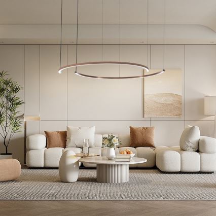 Immax NEO 07328L - FINO hämardatav LED-ripats riputuskaabliga LED/72W/230V 120 cm roosakuldne Tuya + kaugjuhtimispult