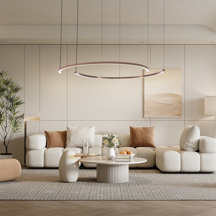 Immax NEO 07328L - FINO hämardatav LED-ripats riputuskaabliga LED/72W/230V 120 cm roosakuldne Tuya + kaugjuhtimispult