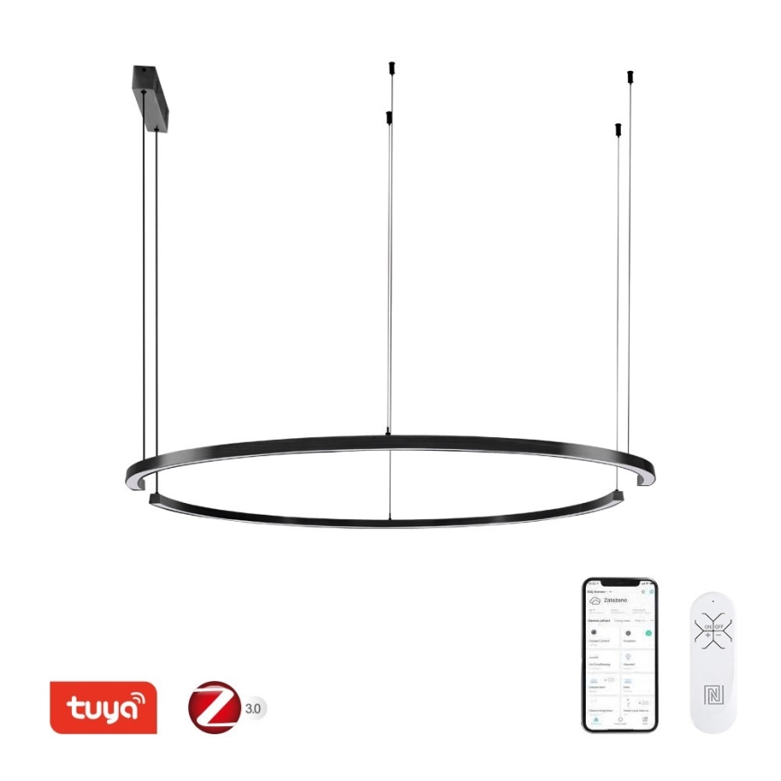 Immax NEO 07329L - LED hämardatav rippvalgusti kaablil FINO LED/72W/230V 120 cm must Tuya + kaugjuhtimispult