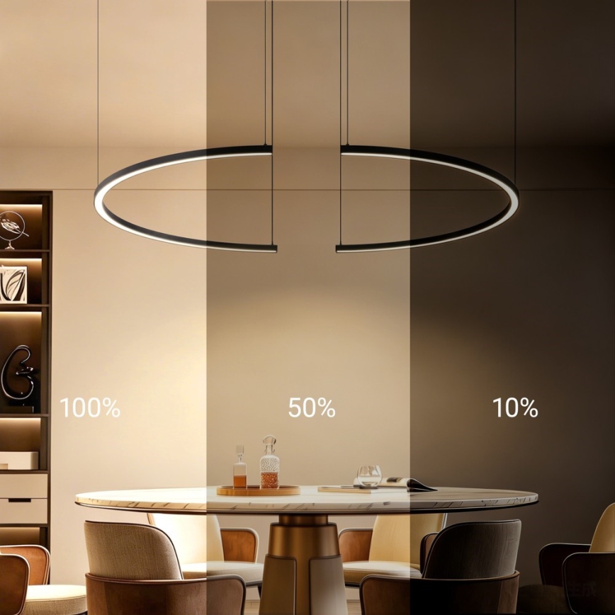 Immax NEO 07329L - LED hämardatav rippvalgusti kaablil FINO LED/72W/230V 120 cm must Tuya + kaugjuhtimispult