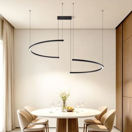 Immax NEO 07329L - LED hämardatav rippvalgusti kaablil FINO LED/72W/230V 120 cm must Tuya + kaugjuhtimispult