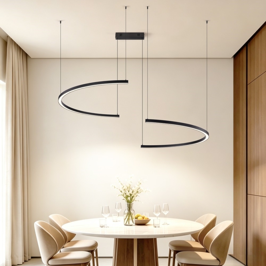 Immax NEO 07329L - LED hämardatav rippvalgusti kaablil FINO LED/72W/230V 120 cm must Tuya + kaugjuhtimispult