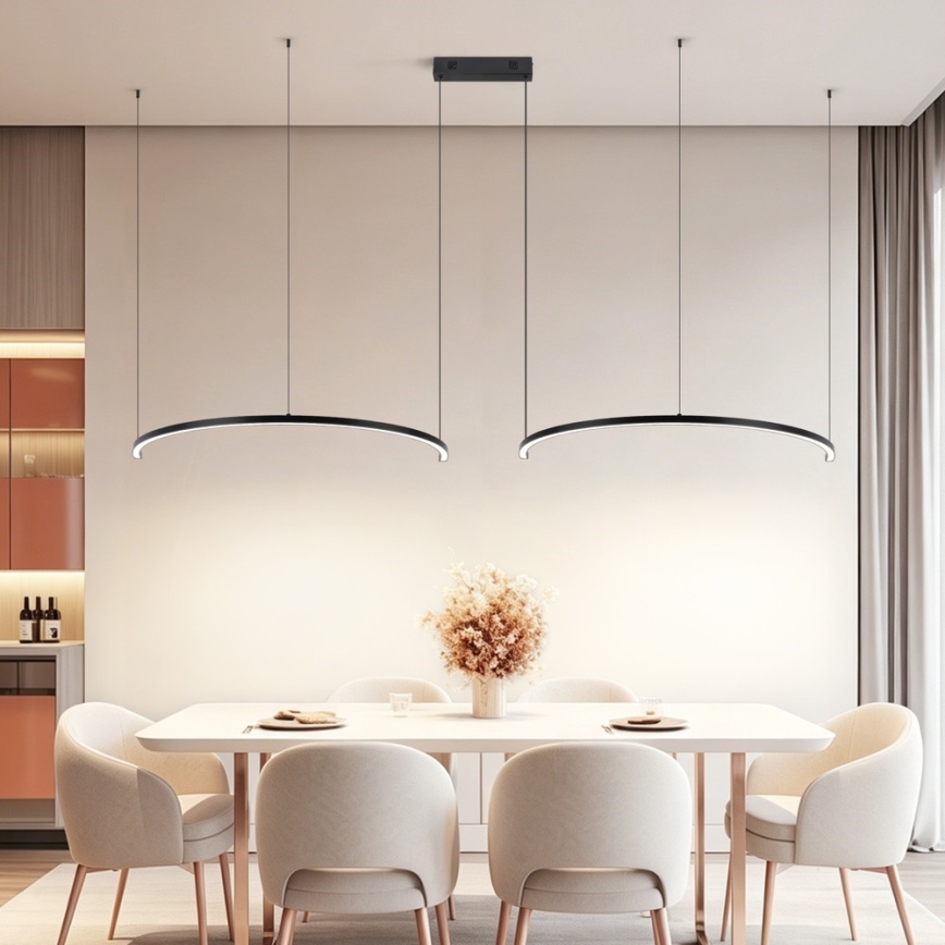 Immax NEO 07329L - LED hämardatav rippvalgusti kaablil FINO LED/72W/230V 120 cm must Tuya + kaugjuhtimispult