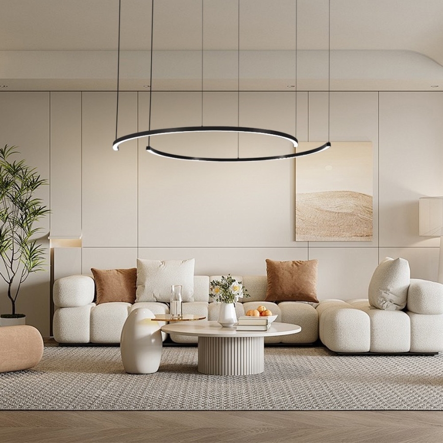 Immax NEO 07329L - LED hämardatav rippvalgusti kaablil FINO LED/72W/230V 120 cm must Tuya + kaugjuhtimispult