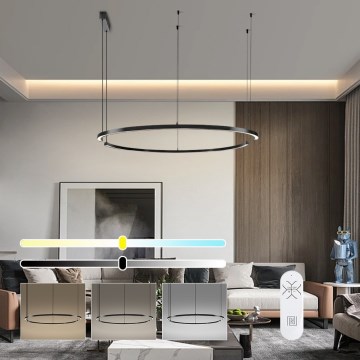 Immax NEO 07329L - LED hämardatav rippvalgusti kaablil FINO LED/72W/230V 120 cm must Tuya + kaugjuhtimispult