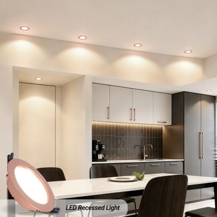 Immax NEO 07330L - hämardatav LED-sisseehitatud laevalgusti DOWN LED/12W/230V Wi-Fi Tuya Ø 12 cm roosakuld