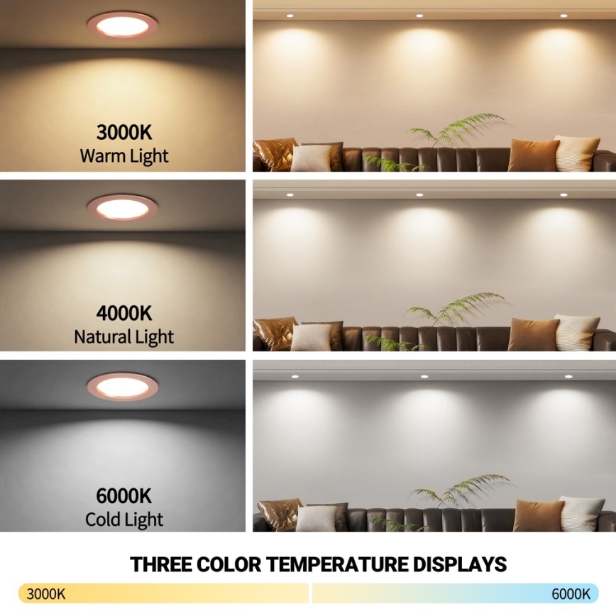 Immax NEO 07330L - hämardatav LED-sisseehitatud laevalgusti DOWN LED/12W/230V Wi-Fi Tuya Ø 12 cm roosakuld
