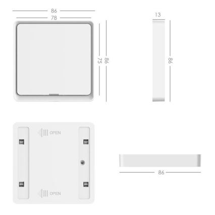 Immax NEO 07506L - 1 nupu lüliti SMART 1xCR2430 Zigbee 3.0 Tuya