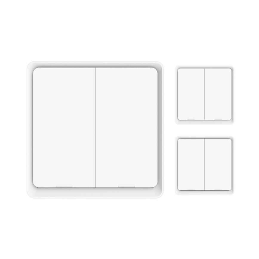 Immax NEO 07507C - KOMPLEKT 3 x 2 nupu lüliti SMART 3xCR2430 Zigbee 3.0 Tuya