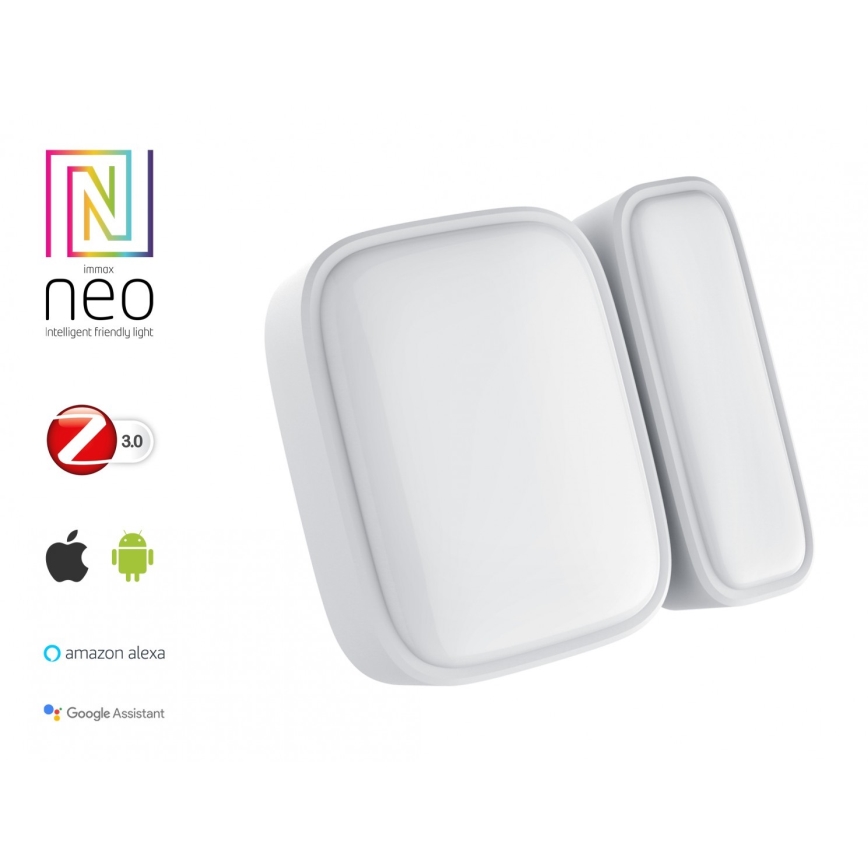 Immax NEO 07511L - KOMPLEKT 2x Magnetiga akna- ja ukseandur SMART 1xCR2032  Zigbee Tuya