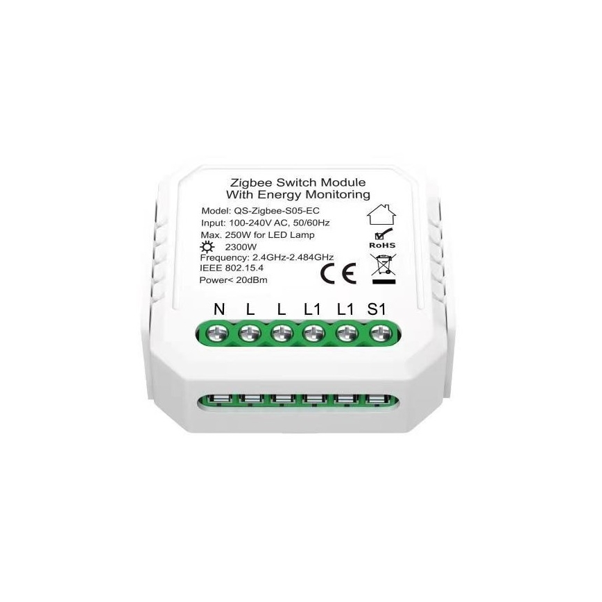 Immax NEO 07521L - Nutikas lüliti koos tarbimismõõtjaga  V6$11-nupuga Tuya