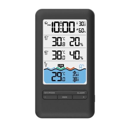 Immax NEO 07529L - Nutikas basseini temperatuuriandur +2x sisetemperatuuri ja niiskusanduriga Wi-Fi Tuya
