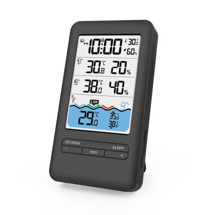 Immax NEO 07529L - Nutikas basseini temperatuuriandur +2x sisetemperatuuri ja niiskusanduriga Wi-Fi Tuya