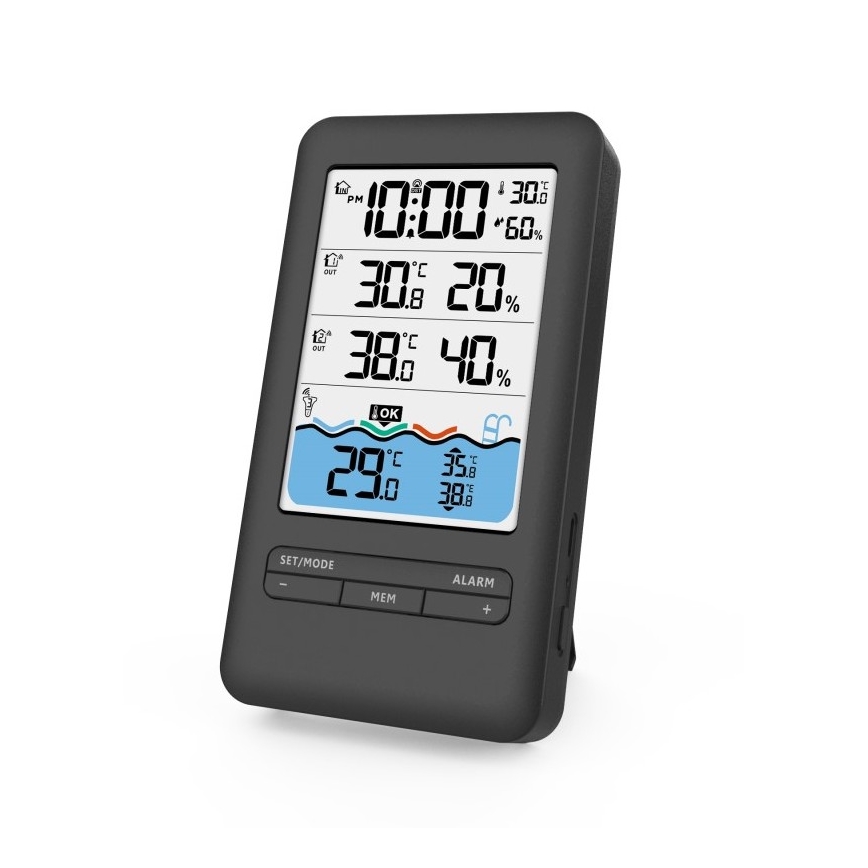Immax NEO 07529L - Nutikas basseini temperatuuriandur +2x sisetemperatuuri ja niiskusanduriga Wi-Fi Tuya