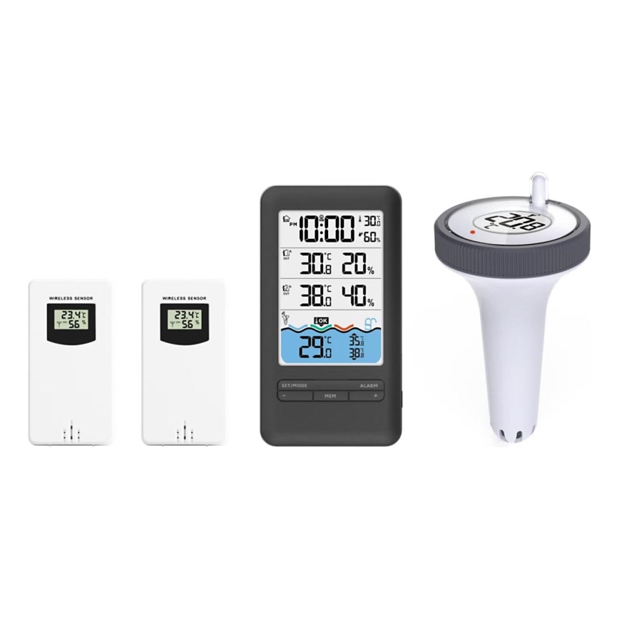 Immax NEO 07529L - Nutikas basseini temperatuuriandur +2x sisetemperatuuri ja niiskusanduriga Wi-Fi Tuya