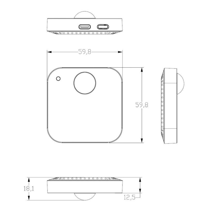 Immax NEO 07530L - Nutikas PIR-, kohaloleku- ja valgusandur USB/5V