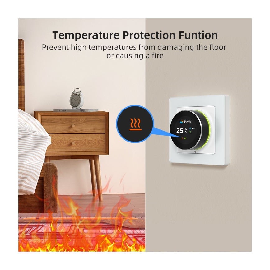 Immax NEO 07534L - Nutikas põrandakütte termostaat 230V/3A Wi-Fi Tuya