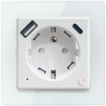 Immax NEO 07544L - Nutikas pistikupesa E 16A/230V + 1xUSB-A+1xUSB C PD 20W Wi-Fi