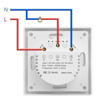 Immax NEO 07549L - Nutikas ühenupuline lüliti 230V Tuya