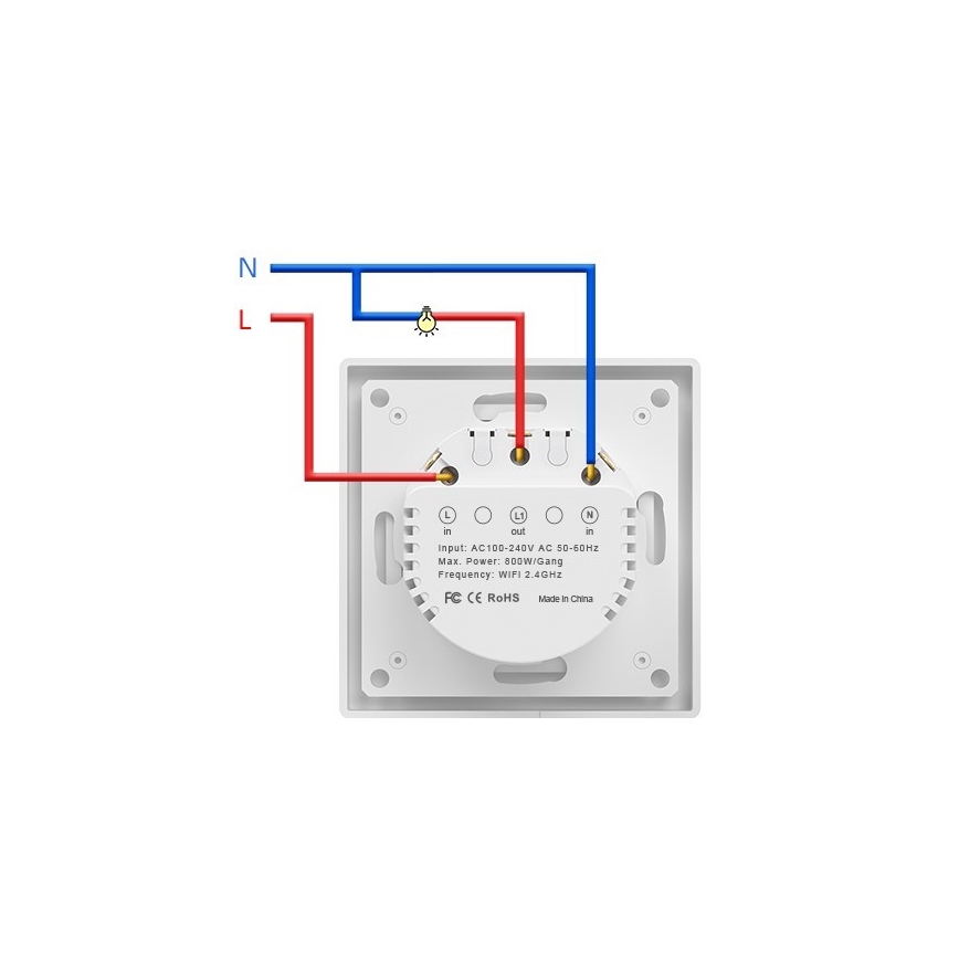 Immax NEO 07549L - Nutikas ühenupuline lüliti 230V Tuya