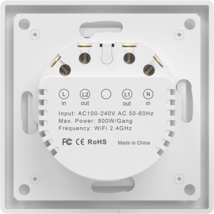 Immax NEO 07550L - 2-nupuline SMART-lüliti 230V